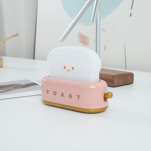 Cute Toaster Night Light – Adjustable LED Bedside Lamp for Bedroom, Dorm & Office Décor