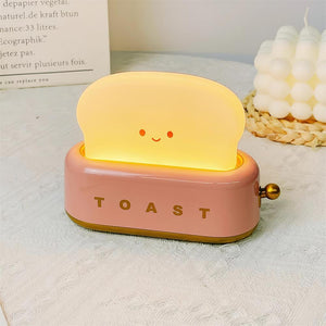 Cute Toaster Night Light – Adjustable LED Bedside Lamp for Bedroom, Dorm & Office Décor