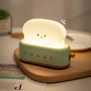 Cute Toaster Night Light – Adjustable LED Bedside Lamp for Bedroom, Dorm & Office Décor