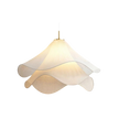 Cream Petal Fabric Chandelier LED Pendant Light