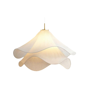 Cream Petal Fabric Chandelier LED Pendant Light