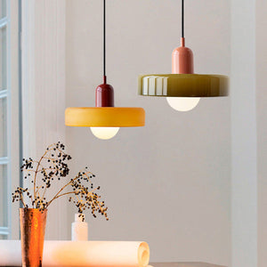 Pendant Light in Colored Glass