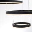 Modern Pendant Light Tir-Circle, Black/Gold/Coffee, Metal
