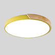 Nordic Wooden Circular Ceiling Light_  Modern Macaroon Design For Living Spaces