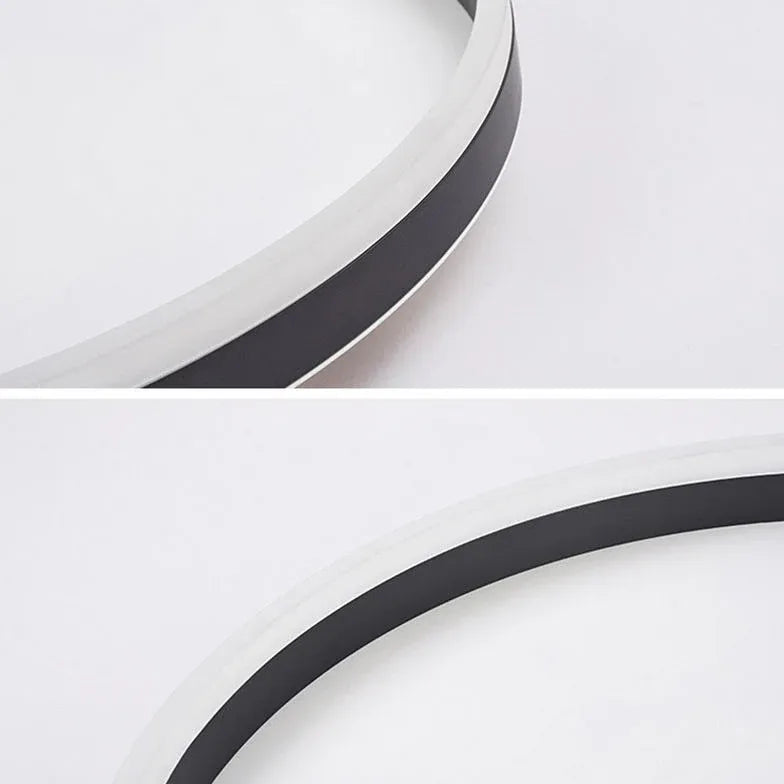 Black Minimalist Round Ceiling Light for Bedroom - MOSKBITE