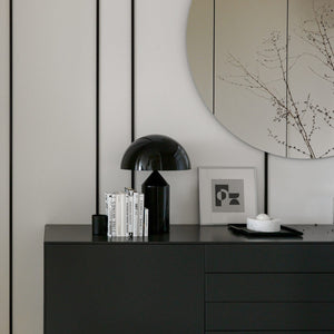 Contemporary Mushroom Table Lamp – Sleek Minimalist LED Light with Elegant Metal Frame