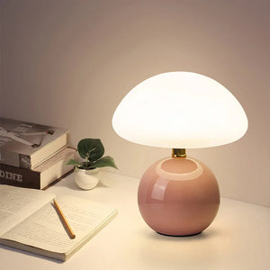 Mushroom Table Lamp French Cream Adjustable LED Lighting