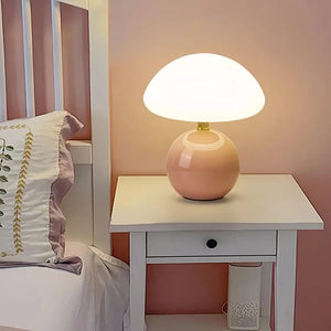 Mushroom Table Lamp French Cream Adjustable LED Lighting