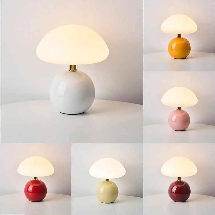 Mushroom Table Lamp French Cream Adjustable LED Lighting