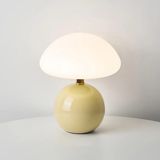 Mushroom Table Lamp French Cream Adjustable LED Lighting