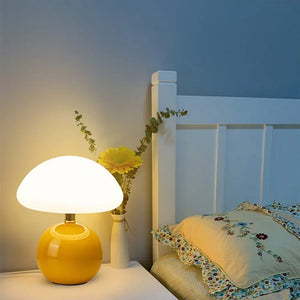 Mushroom Table Lamp French Cream Adjustable LED Lighting