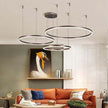 Modern Pendant Light Tir-Circle, Black/Gold/Coffee, Metal