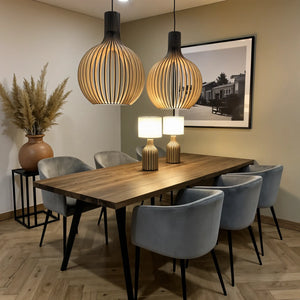 Rustic Modern Wooden Pendant Light – Stylish Hanging Fixture with  Wood Design