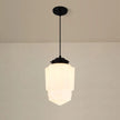 Vintage White Milk Glass Pendant Light