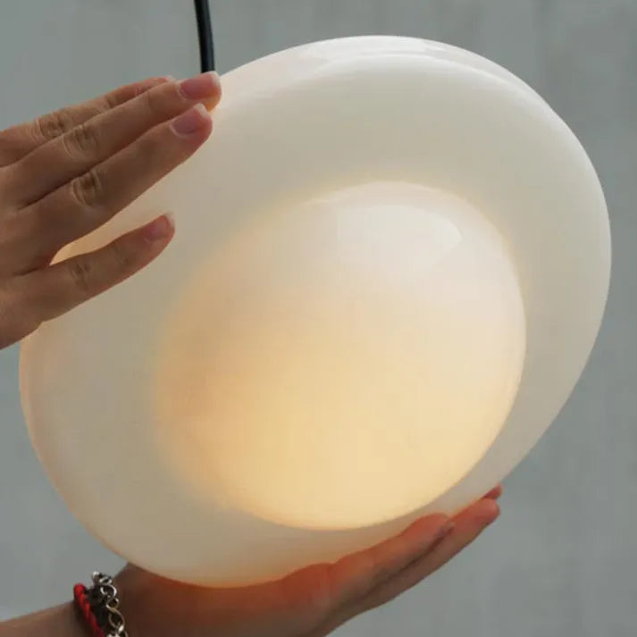 Vintage White Milk Glass Pendant Light
