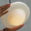 Vintage White Milk Glass Pendant Light