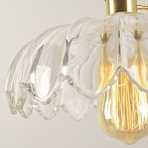 Vintage Pendant Light Glazed Floral Hanging Lamp