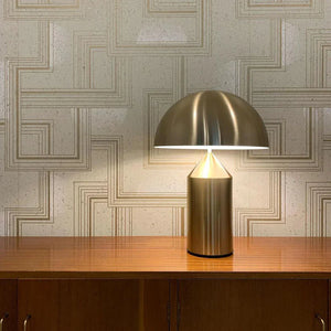 Contemporary Mushroom Table Lamp – Sleek Minimalist LED Light with Elegant Metal Frame