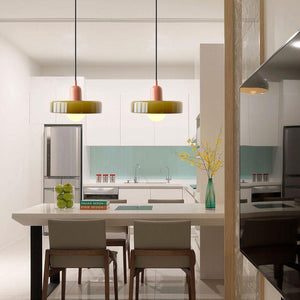 Pendant Light in Colored Glass