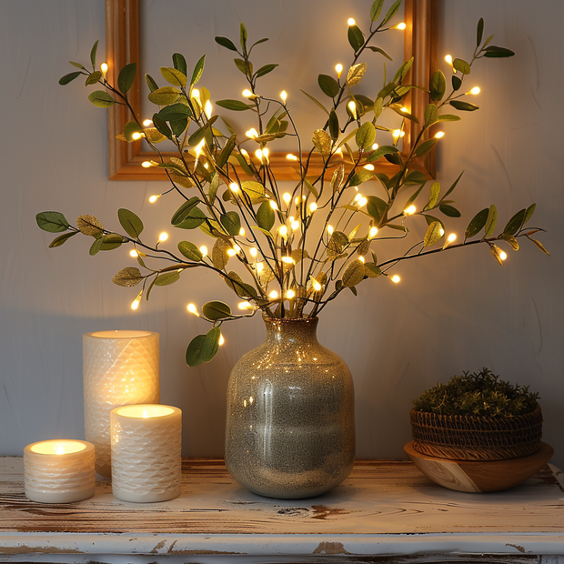 Twinkling Tree Fairy Light Olive Vine, Twinkling Tree Olive Vine, 6ft