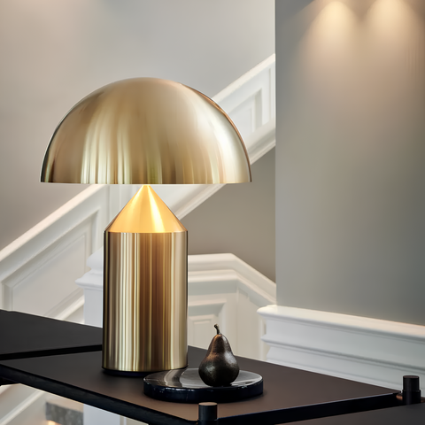 Contemporary Mushroom Table Lamp – Sleek Minimalist LED Light with Elegant Metal Frame