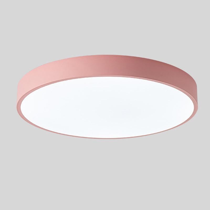 Nordic Wooden Circular Ceiling Light_  Modern Macaroon Design For Living Spaces