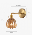 Retro Wall Lamp Flower Bud Tulip Glass