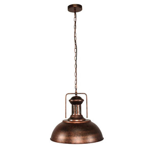 Pendant Light for Farmhouse Rustic Rusty Dome