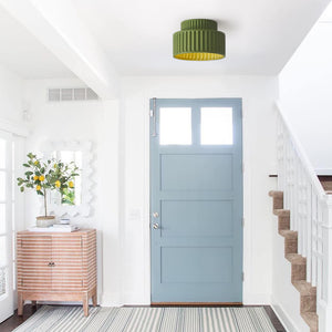 Ceiling Light Cream Style Vintage Drum Semi Flush Mount