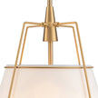 Minimalist Linen Pendant Lamp – 4-Light Brass Fixture for Modern Homes