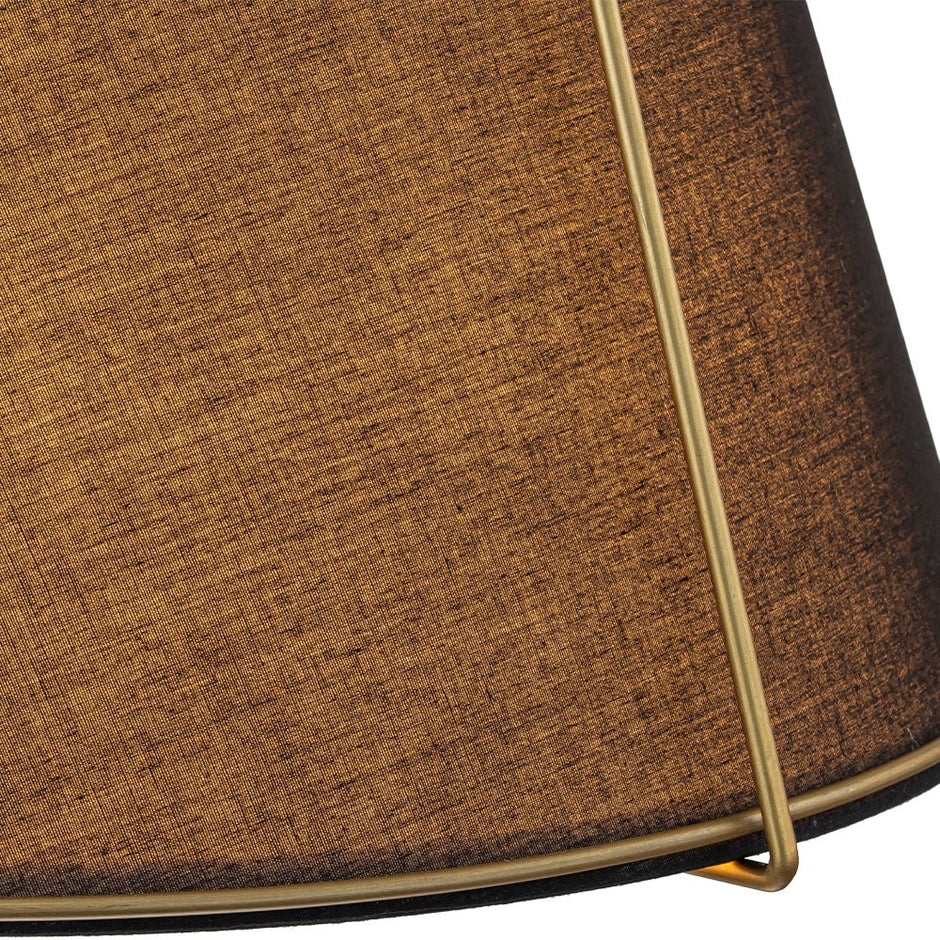 Minimalist Linen Pendant Lamp – 4-Light Brass Fixture for Modern Homes