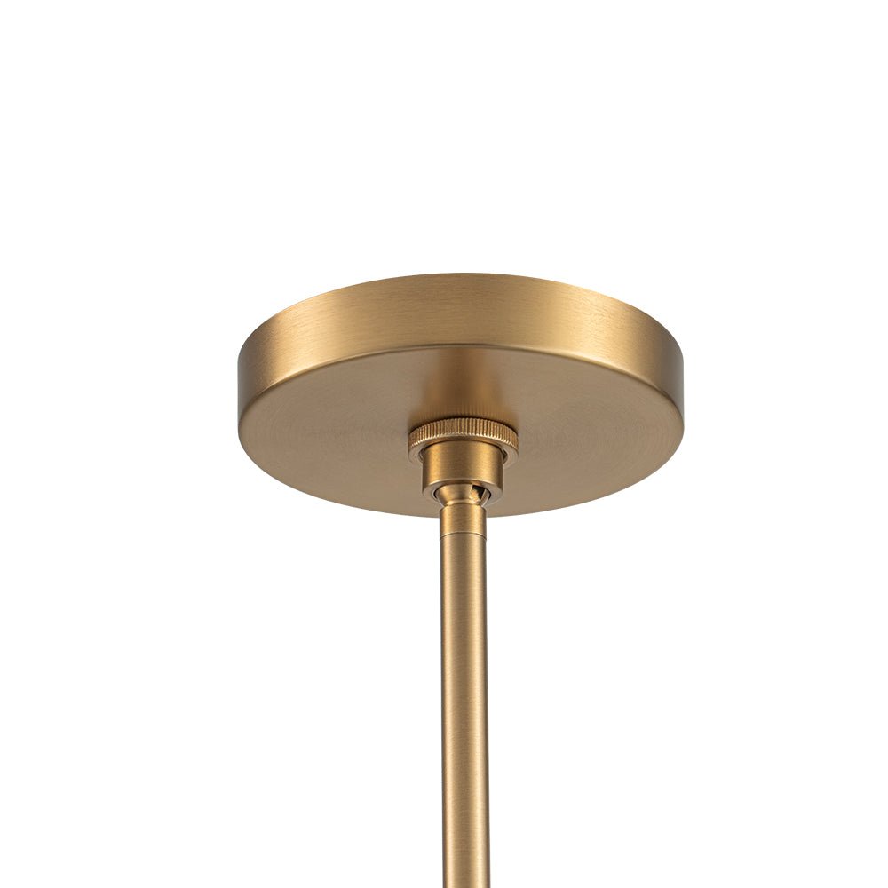 Minimalist Linen Pendant Lamp – 4-Light Brass Fixture for Modern Homes