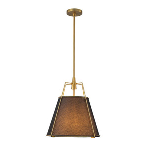 Minimalist Linen Pendant Lamp – 4-Light Brass Fixture for Modern Homes