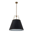 Minimalist Linen Pendant Lamp – 4-Light Brass Fixture for Modern Homes