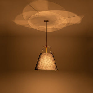 Minimalist Linen Pendant Lamp – 4-Light Brass Fixture for Modern Homes