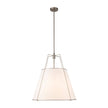 Minimalist Linen Pendant Lamp – 4-Light Brass Fixture for Modern Homes