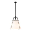 Minimalist Linen Pendant Lamp – 4-Light Brass Fixture for Modern Homes