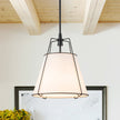 Minimalist Linen Pendant Lamp – 4-Light Brass Fixture for Modern Homes