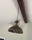 Pendant Light for Farmhouse Rustic Rusty Dome