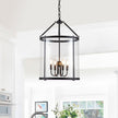 Elegant 4-Light Glass Lantern Pendant – Dimmable Hanging Ceiling Light
