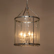 Elegant 4-Light Glass Lantern Pendant – Dimmable Hanging Ceiling Light