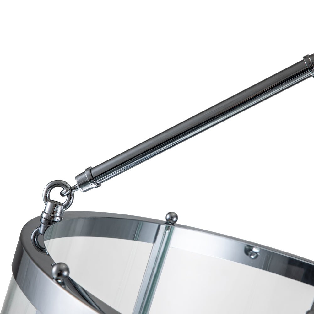 Elegant 4-Light Glass Lantern Pendant – Dimmable Hanging Ceiling Light