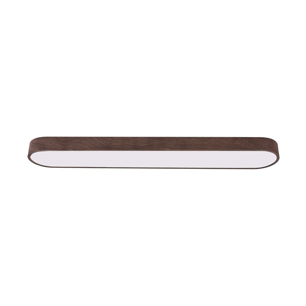 Ceiling Lights Flush Mount With Wood Accent Oval Shape Led