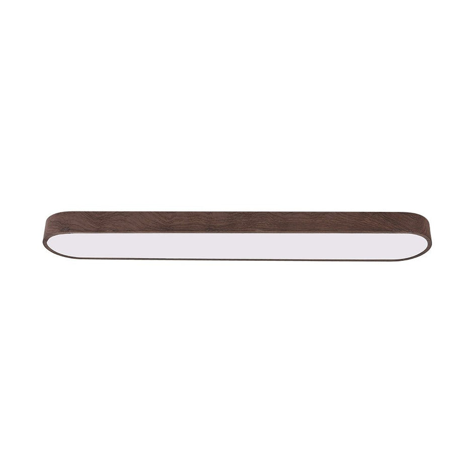 Ceiling Lights Flush Mount With Wood Accent Oval Shape Led