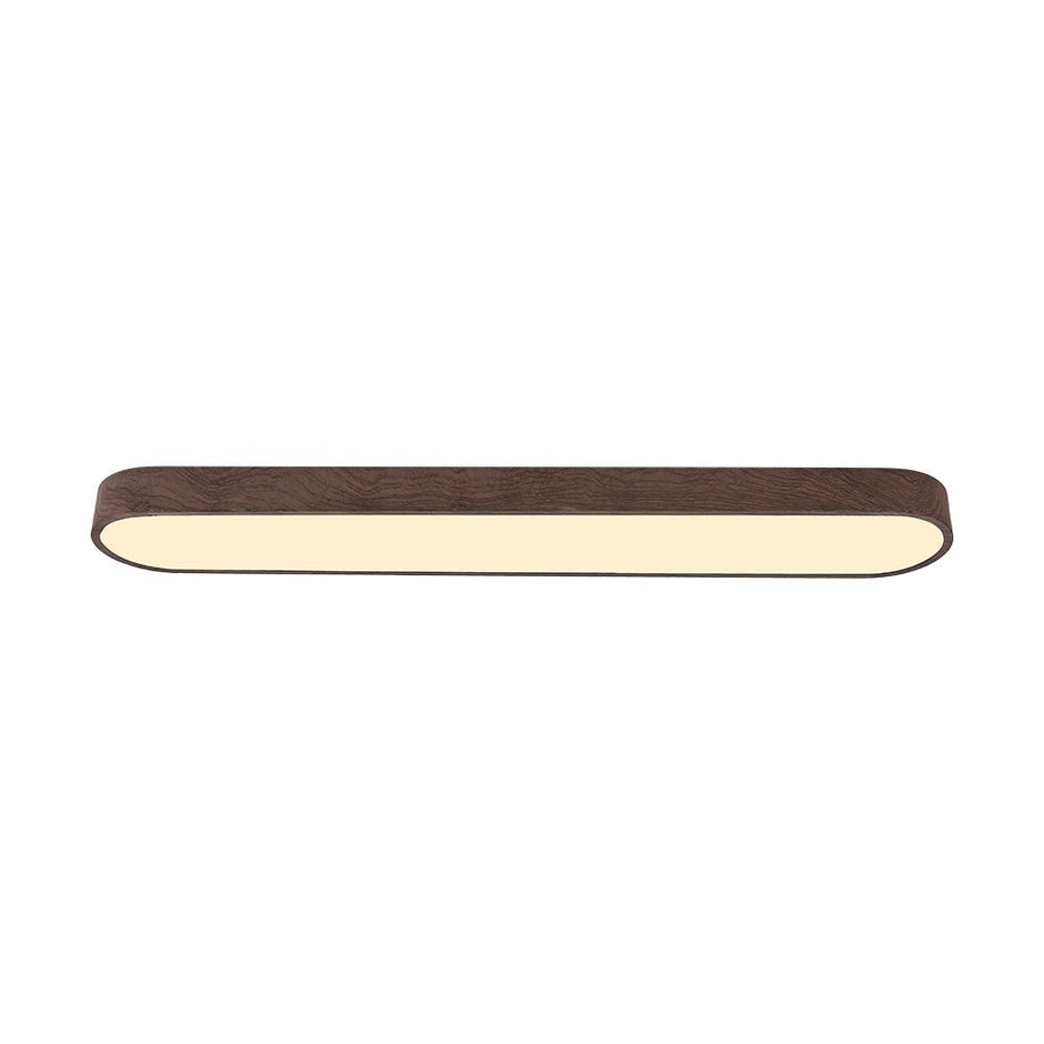 Ceiling Lights Flush Mount With Wood Accent Oval Shape Led