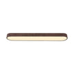 Ceiling Lights Flush Mount With Wood Accent Oval Shape Led