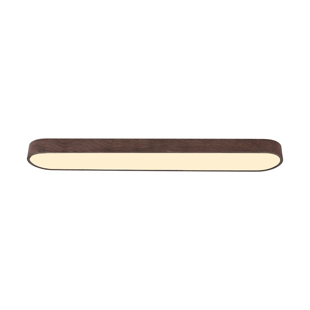 Ceiling Lights Flush Mount With Wood Accent Oval Shape Led