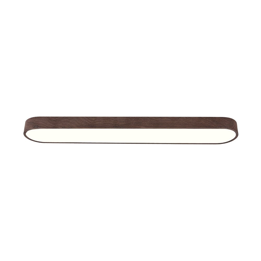 Ceiling Lights Flush Mount With Wood Accent Oval Shape Led