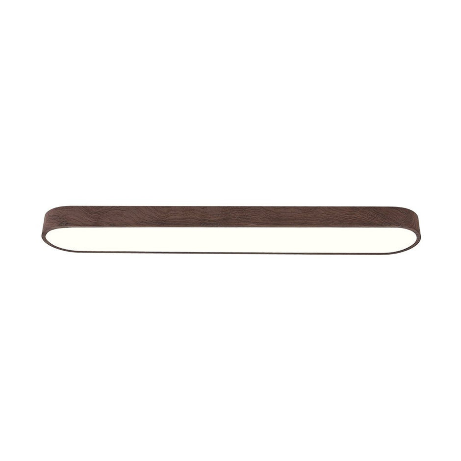 Ceiling Lights Flush Mount With Wood Accent Oval Shape Led