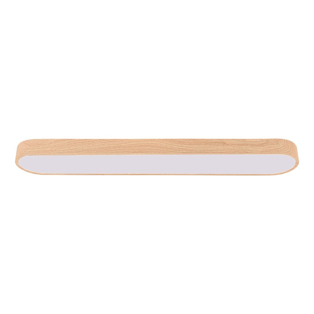 Ceiling Lights Flush Mount With Wood Accent Oval Shape Led